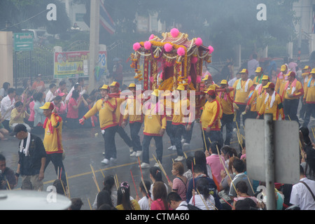 Il Santuario della Parata City-God a Samut Sakhon provincia , della Thailandia Foto Stock