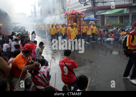 Il Santuario della Parata City-God a Samut Sakhon provincia , della Thailandia Foto Stock