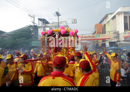 Il Santuario della Parata City-God a Samut Sakhon provincia , della Thailandia Foto Stock