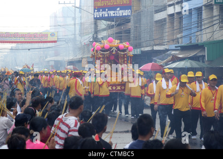 Il Santuario della Parata City-God a Samut Sakhon provincia , della Thailandia Foto Stock