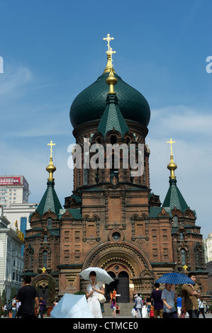 Santa Sofia Chiesa Ortodossa a Harbin, Heilongjiang, Cina. Foto Stock