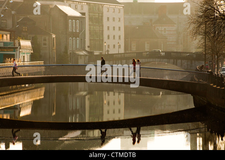 Fiume Lee, la città di Cork, Irlanda Foto Stock