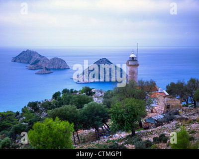 Faro Gelidonya, Capo Gelidonya, Finike, Turchia Foto Stock