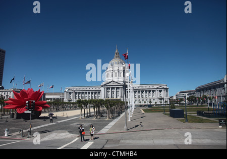 La città di San Francisco Hall ( centro civico) Giugno 2012 Foto Stock