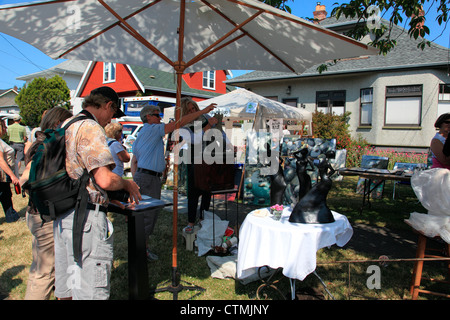 Moss street di vernice-in Victoria BC Canada Foto Stock