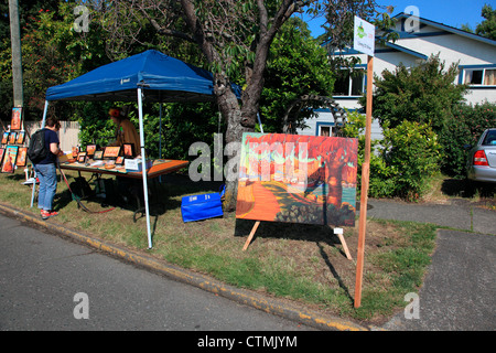 Moss Street di vernice-in Victoria BC Foto Stock