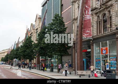 Negozi di Donegall square, Belfast, Irlanda del Nord, Regno Unito. Foto Stock