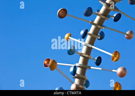 Energia eolica Energia cinetica scultura sound Melbourne docklands harbour esplanade collins street porto di st. Foto Stock