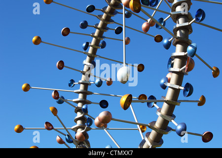 Energia eolica Energia cinetica scultura sound Melbourne docklands harbour esplanade collins street porto di st. Foto Stock