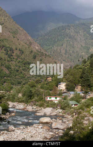 Tirthan Valley, Himachal Pradesh, India Foto Stock