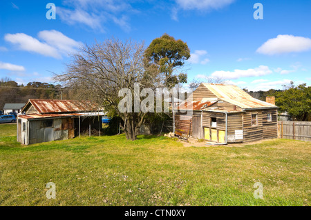 Vecchie Cabine in legno, Berrima, Southern Highlands, Nuovo Galles del Sud, Australia Foto Stock