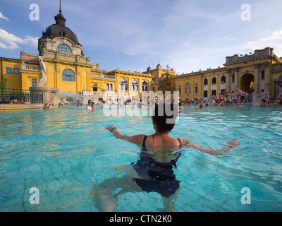 Szechenyi bagni termali, Budapest, Ungheria, Europa orientale Foto Stock