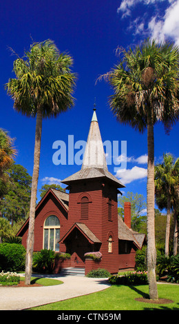 La fede Cappella, quartiere storico, Jekyll Island, GEORGIA, STATI UNITI D'AMERICA Foto Stock