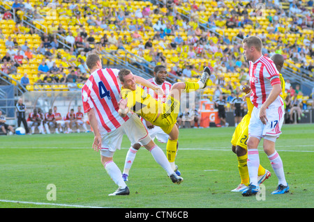 Columbus Crew host Stoke City FC per un amichevole internazionale gioco al Columbus Crew Stadium, Columbus Ohio sulla luglio 24, 2012 Foto Stock