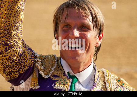 Torero spagnolo Manuel Diaz Gonzalez El Cordobes. 21 luglio 2012, La Linea de la Concepcion, Spagna. Foto Stock