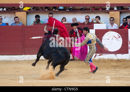 Torero spagnolo Cayetano Rivera Ordonez. 21 luglio 2012, La Linea de la Concepcion, Spagna. Foto Stock