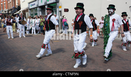 Morris ballerini a Warwick folk festival Foto Stock