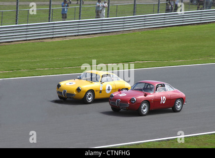 Alfa Romeo Giulietta sprint Zagatos al RAC Tourist Trophy per vetture storiche (pre-63 GT) Silverstone Classic Luglio 22 2012 Foto Stock