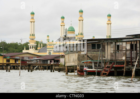 Kampong Ayer, Bandar Seri Begawan, Brunei, sud-est asiatico Foto Stock