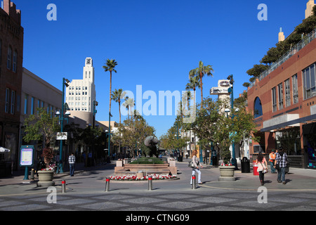 La Third Street Promenade di Santa Monica, Los Angeles, California, Stati Uniti d'America Foto Stock