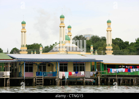 Kampong Ayer, Bandar Seri Begawan, Brunei, sud-est asiatico Foto Stock