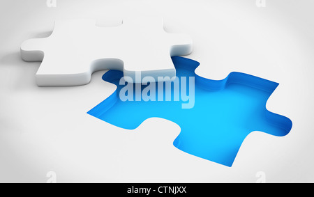 Puzzle con pezzo mancante Foto Stock