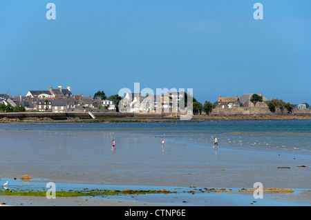 Beach St Vaast La Hougue Cherbourg Peninsular Normandia Francia Foto Stock