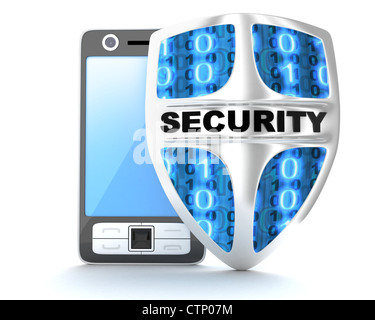 PDA security (fatto in 3d) Foto Stock