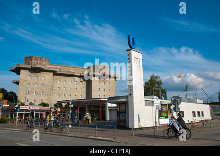 Feldstrasse street Sankt Pauli district Amburgo Germania Europa Foto Stock