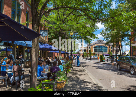 Grandi Laghi Brewing Co brewpub di Market Street con il lato ovest dietro di mercato, Ohio Città distretto, Cleveland, Ohio, Stati Uniti d'America Foto Stock