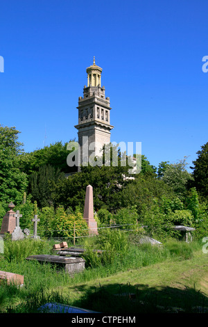 Torre Beckfords e cimitero di Bagno di Lansdowne Somerset England Regno Unito Foto Stock