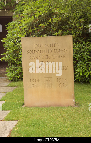 Ingresso al Cannock Chase cimitero militare tedesco Foto Stock