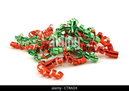 Holiday ribbon isolata contro uno sfondo bianco Foto Stock