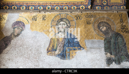 Deësis mosaico, Haghia Sophia, Istanbul Foto Stock