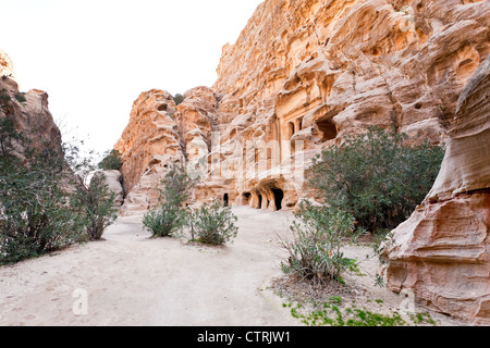 Panorama di piazza nel piccolo antiquariato Petra, Giordania Foto Stock