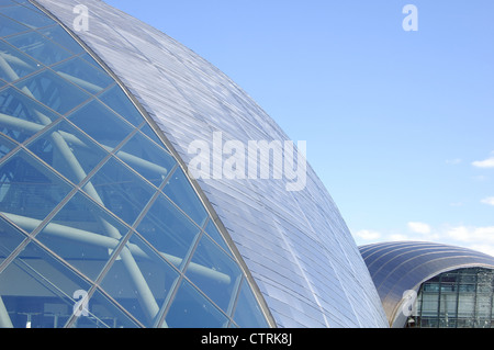 Science Center edifici al Pacific Quay a Glasgow, Scozia Foto Stock