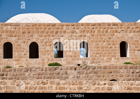 Frammento di Nabi Musa costruzione della moschea Foto Stock