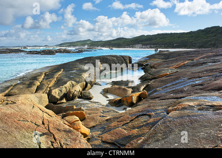 Piscina verdi Western Australia - Rocce al pool di Verdi al largo della costa di William Bay National Park in Australia Occidentale. Foto Stock