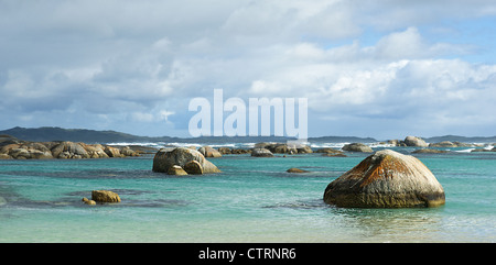 Piscina verdi Western Australia - Rocce al pool di Verdi al largo della costa di William Bay National Park in Australia Occidentale. Foto Stock