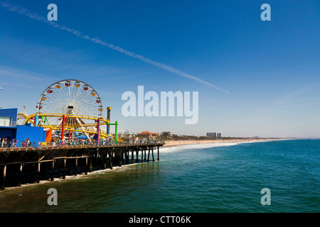 Santa Monica Pier, Los Angeles Foto Stock