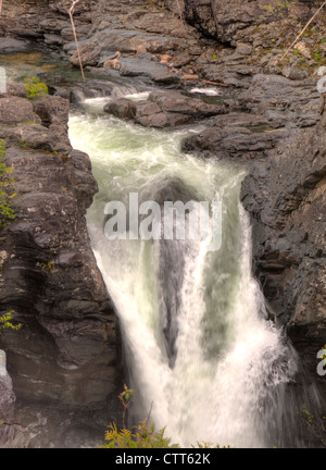 Scivolo Sainte-Anne, St. Ann cade, Parc de La Gaspesie, Gaspe, Quebec, Canada Foto Stock