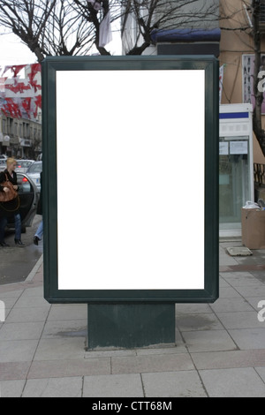 Vuoto Uno verticale Poster Billboard - compreso il percorso di clipping intorno la zona vuota Foto Stock