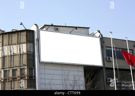 Blank Billboard - compreso il percorso di clipping intorno la zona vuota Foto Stock