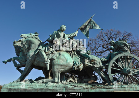 La guerra civile statua in Washington DC Foto Stock