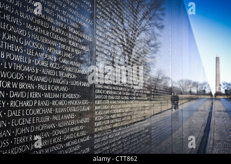 Vietnam War Memorial a Washington DC Foto Stock