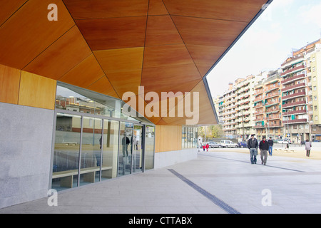 Legno e struttura in vetro. Foto Stock