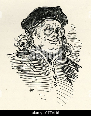 Il curato. Illustrazione di Gustave Dore da Don Chisciotte. Foto Stock