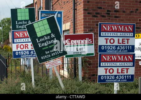 Agenti immobiliari boards Foto Stock