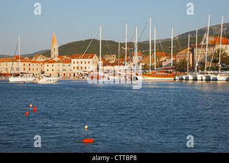 Stari Grad città vecchia sulla isola di Hvar. Foto Stock