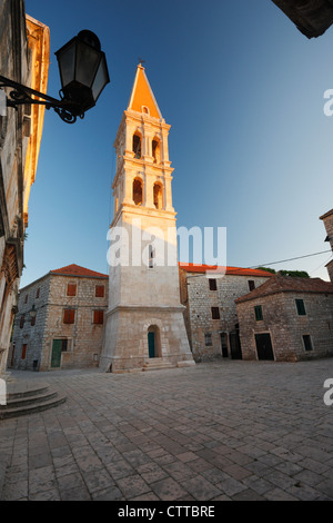 Chiesa di Stari Grad città sull isola di Hvar in Croazia. Foto Stock